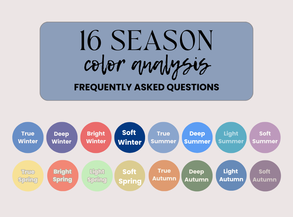 Color Season Testing 16 Season Color Analysis FAQs – Style with DC