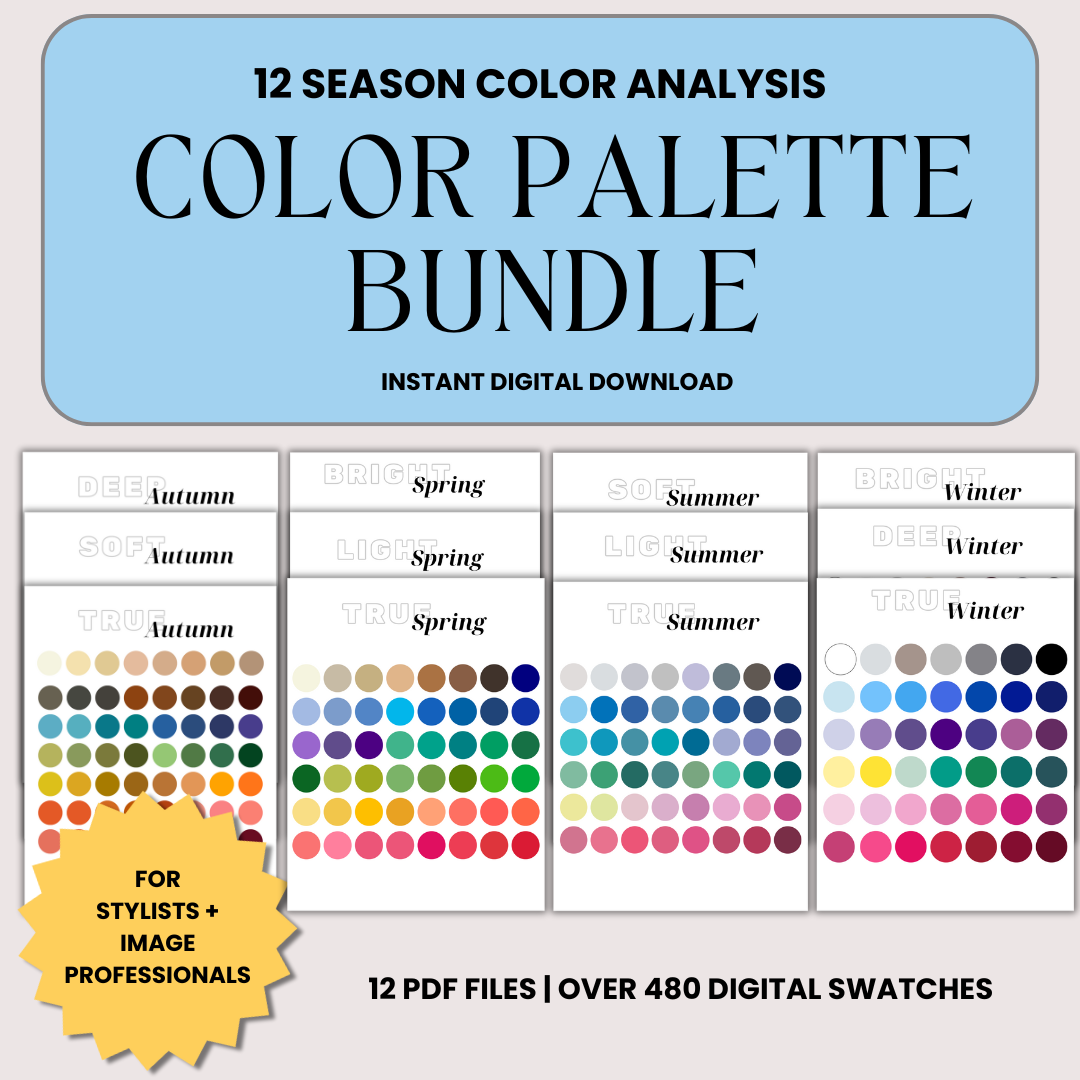 12 Season Digital Color Palette Bundle