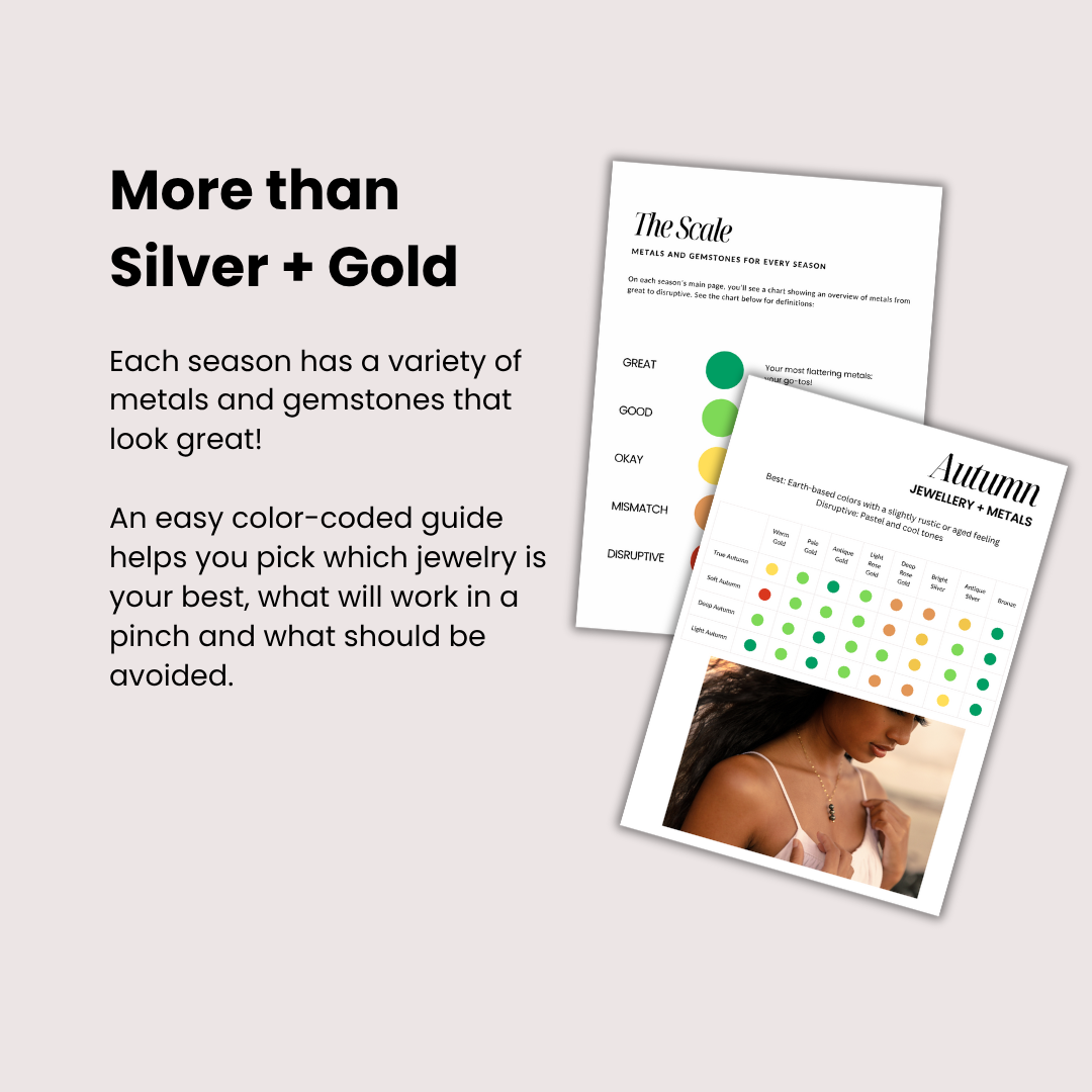 16 Season Color Analysis Jewelry Guide