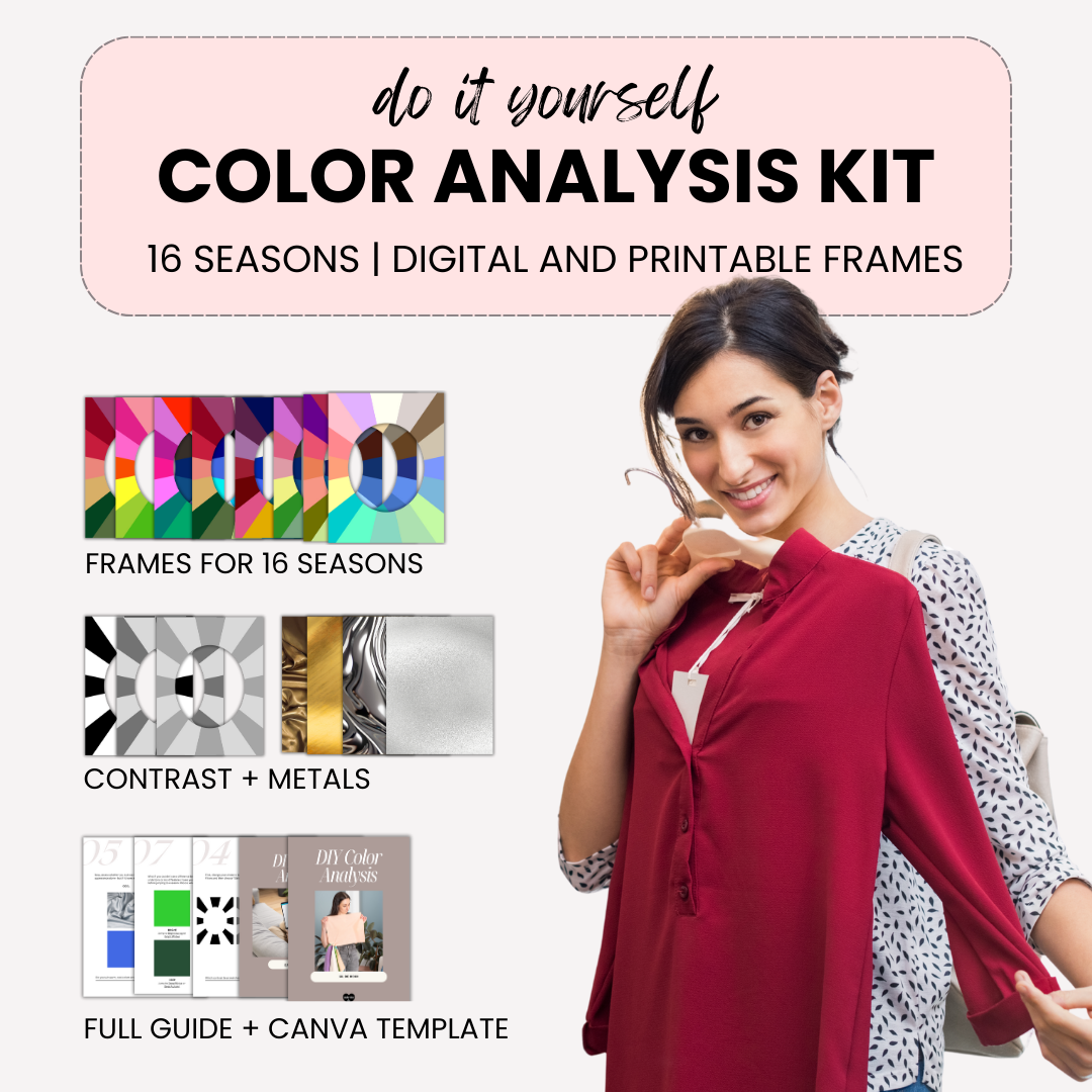 DIY Color Analysis Canva Template + Printable Face Frames and Full Ins ...