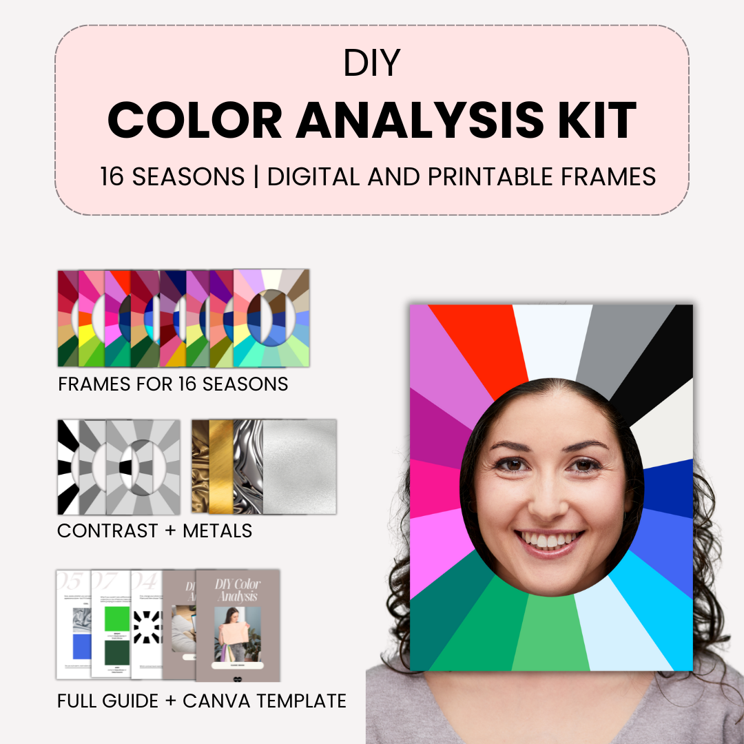 DIY Color Analysis Canva Template + Printable Face Frames and Full Instruction Guide