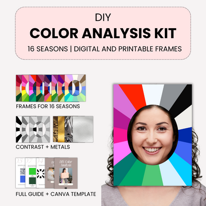 DIY Color Analysis Canva Template + Printable Face Frames and Full Instruction Guide