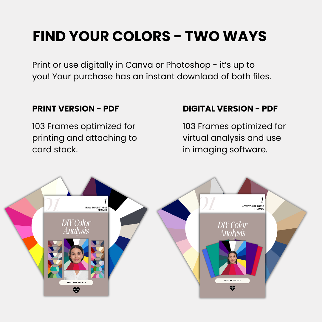 DIY Color Analysis Canva Template + Printable Face Frames and Full Instruction Guide