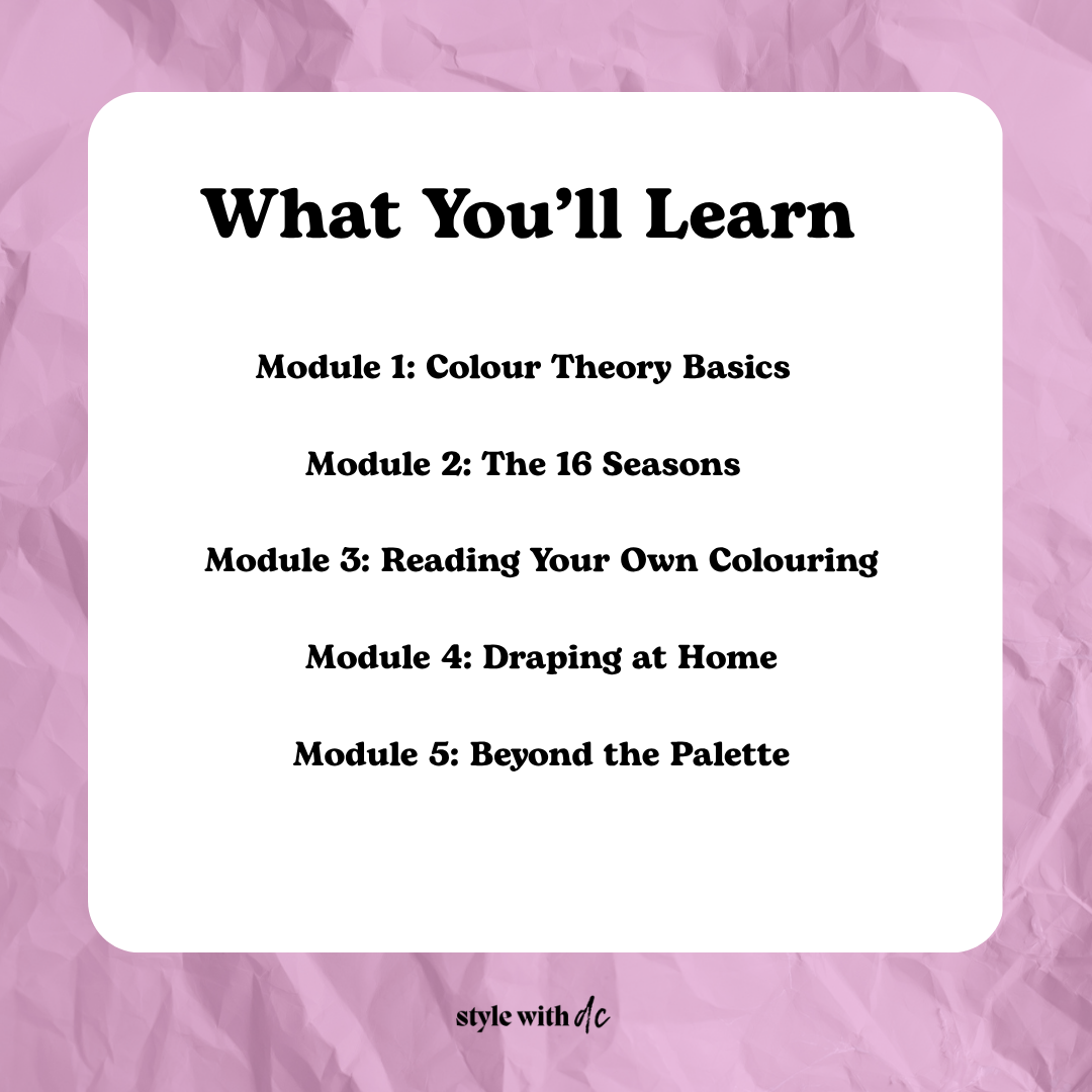 Learn Colour Analysis: Founding Cohort