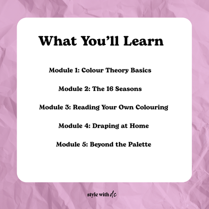 Learn Colour Analysis: Founding Cohort
