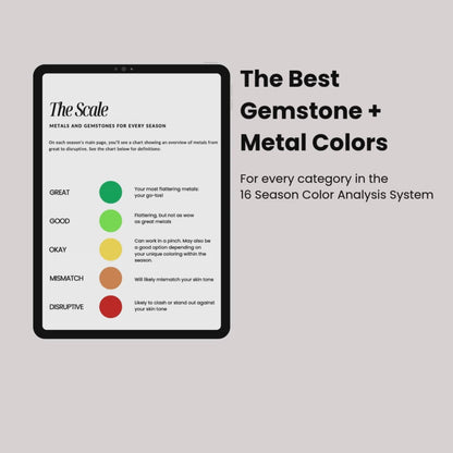 16 Season Color Analysis Jewelry Guide