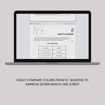 DIY Color Analysis Workbook