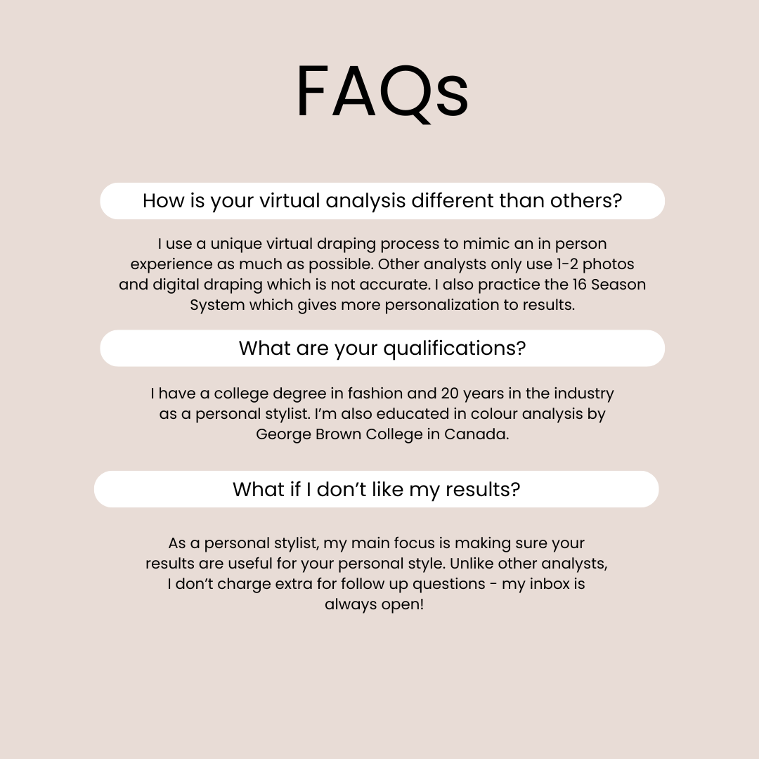 virtual color analysis faqs