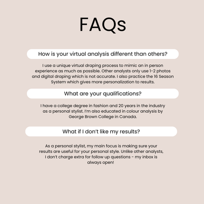 virtual color analysis faqs