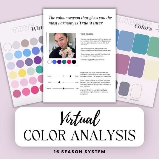 Virtual Color Analysis Sample Page Top Colors